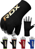 Rdx Boxing Inner Mitts Hand Wraps Mma Fist Protector Bandages, Large, Black