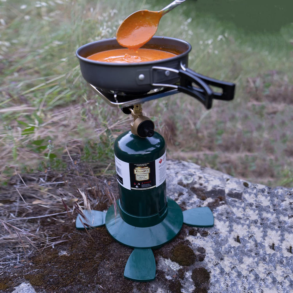 Koman Camp Gas Stove Camping Propane Stove, Portable Bottletop Backpacking Stove,10000Btu Single Propane Burner For Outdoor Cook
