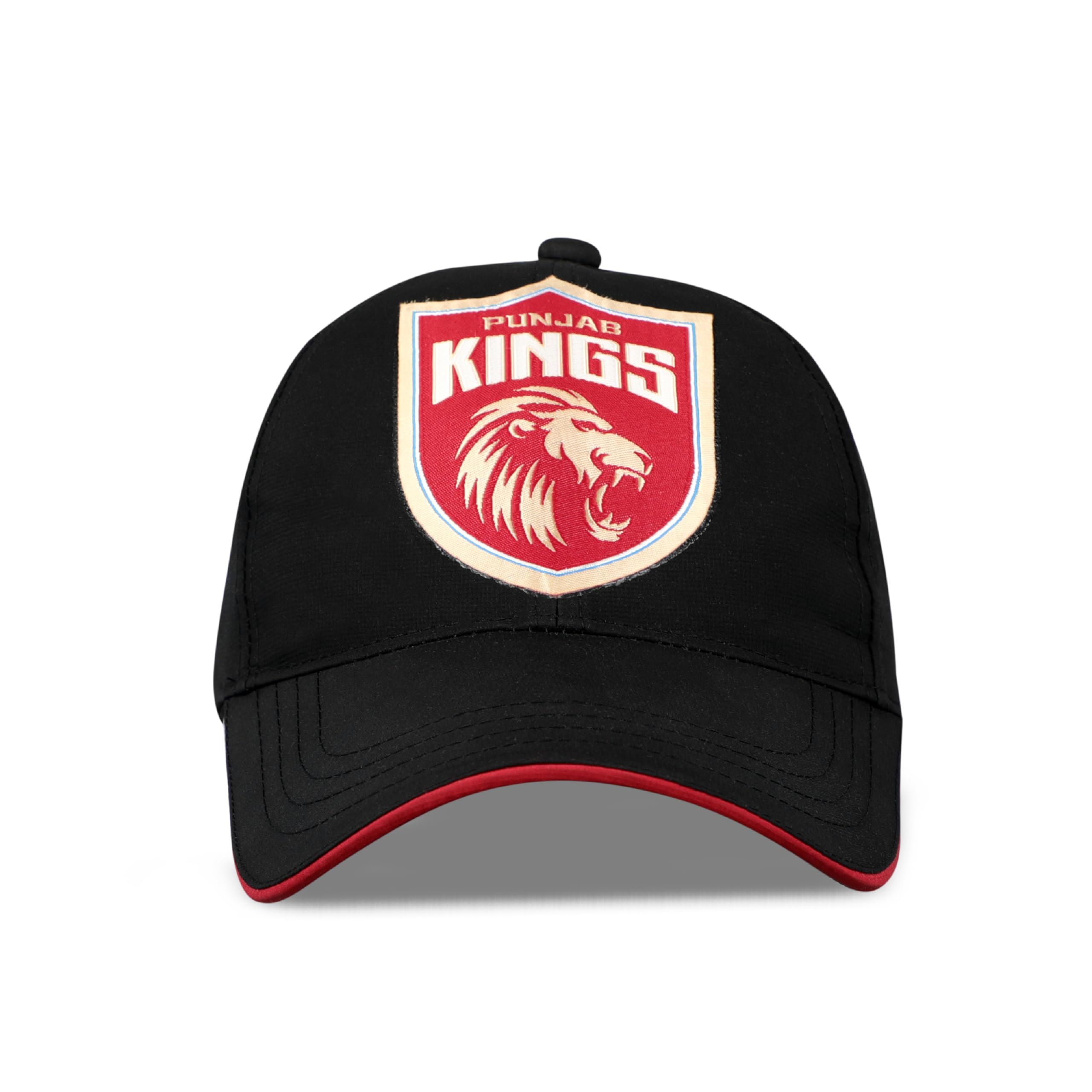 Nivia X Punjab Kings Micro Dobby Cap Black  Lightweight Breathable Fabric, QuickDry Sweatband, Adjustable Fit For Training, Ru