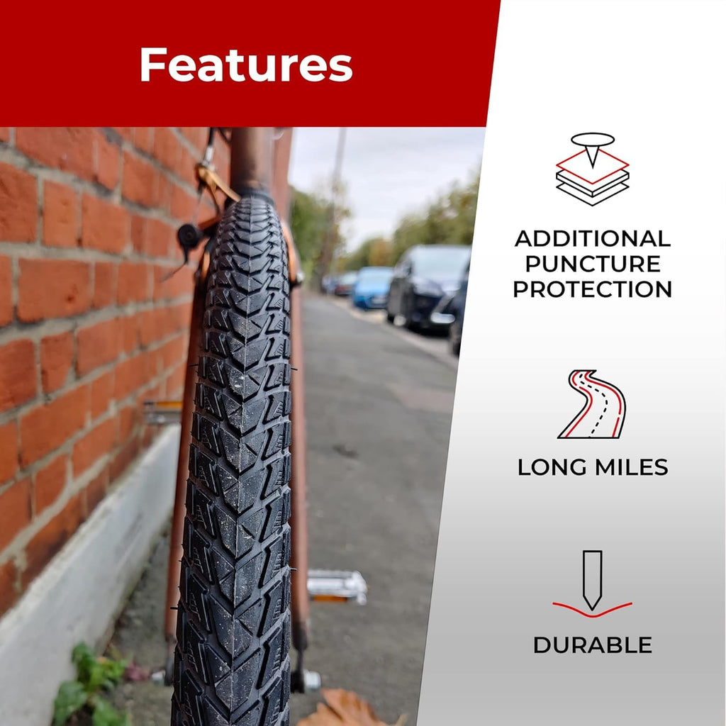 Fincci Pair 700X35C Tire 37-622 Foldable 60 Tpi City Commuter Tires With Nylon Protection For Cycle Road Mountain Mtb Hybrid Tou