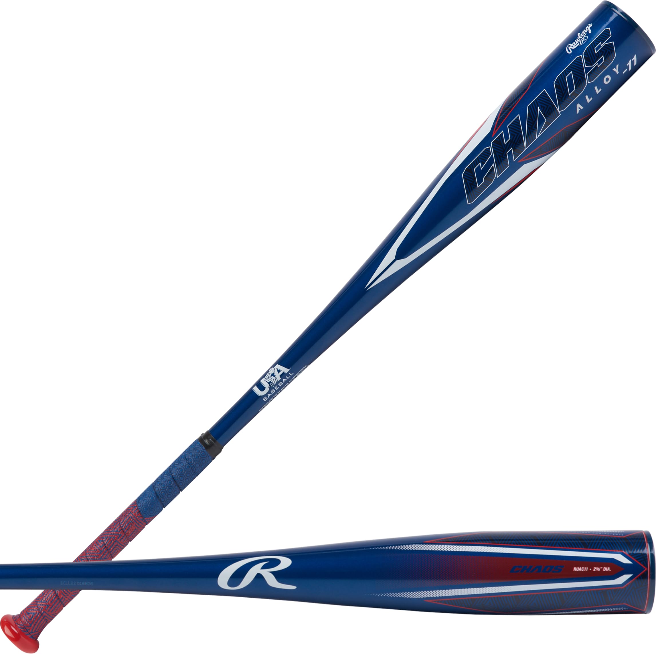 Rawlings | Chaos Baseball Bat | USA | -11 Drop | 2 5/8 Barrel | 1 Pc. Aluminum | 28