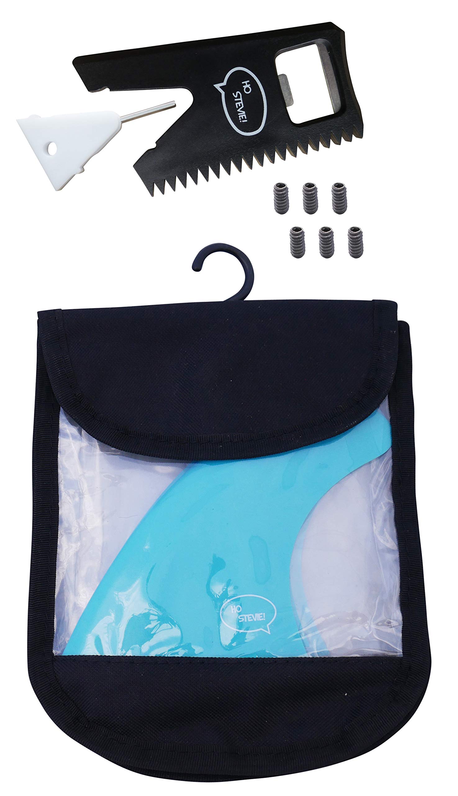 Ho Stevie! Frp Thruster (3) Surfboard Fins - Stronger Than Regular Nylon Fins - Includes Fin Bag, Screws, Wax Comb And Fin Key