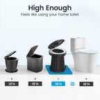 Triptips 2025 New Upgrade Retractable Portable Toilet Foldable With Soft Cushion Height Adjustable Travel Toilet For Car Camping
