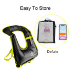 Rrtizan Snorkel Vest, Adults Portable Inflatable Swim Vest Jackets For Snorkeling Swimming Diving Safety(Back)