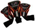 Team Golf Nhl Philadelphia Flyers Contour Golf Club Headcovers (3 Count) Numbered 1, 3, & X, Fits Oversized Drivers, Utility, Re