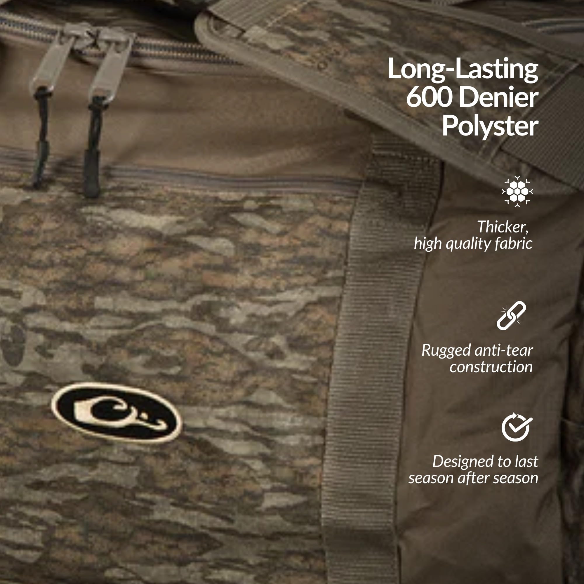 Drake Waterfowl Hunting Travel Duffle Bag, Bottomland, Medium