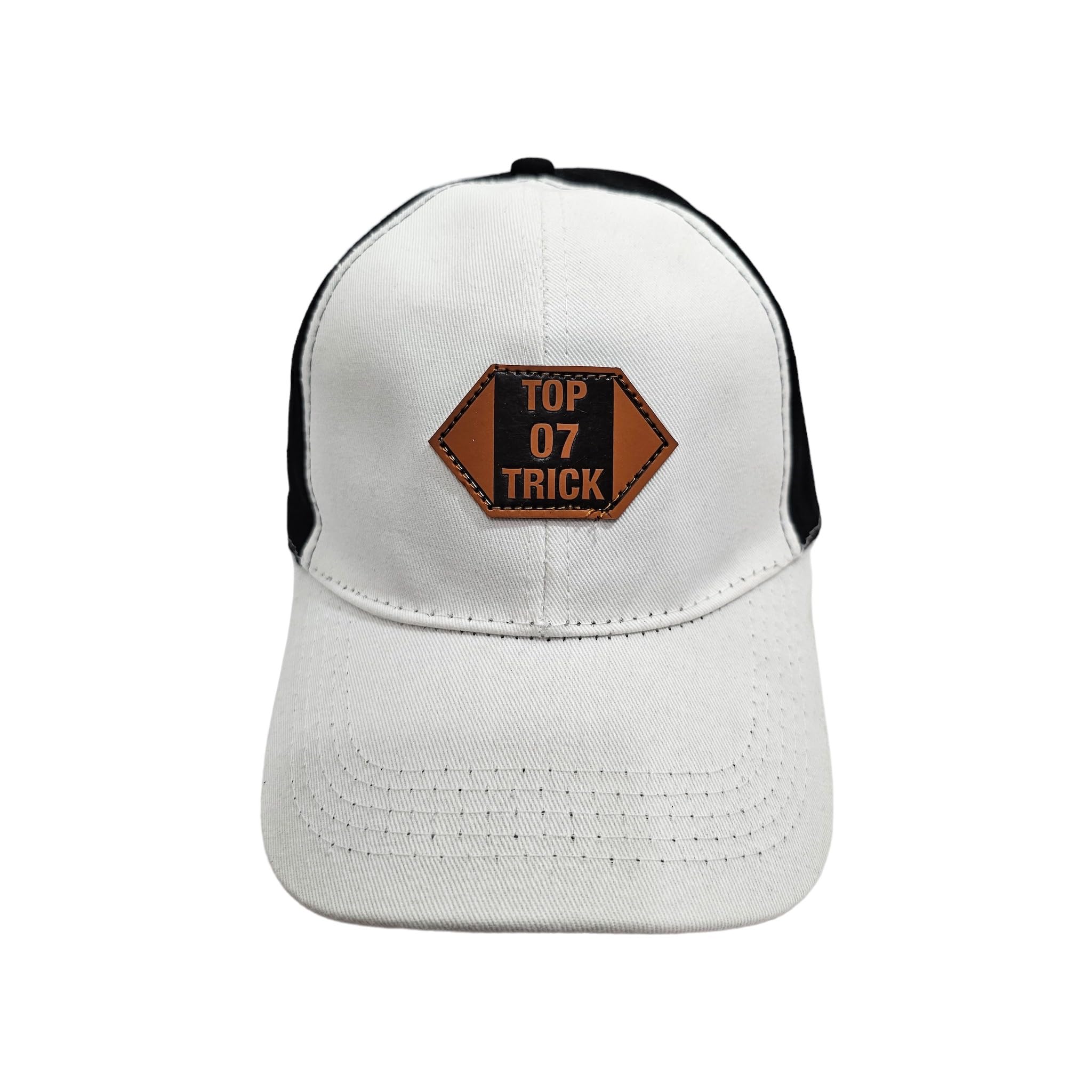 Top Trick Cotton Adjustable Unisex Cap For Men And Women Freesize Baseball Caps (Pack Of 1) White