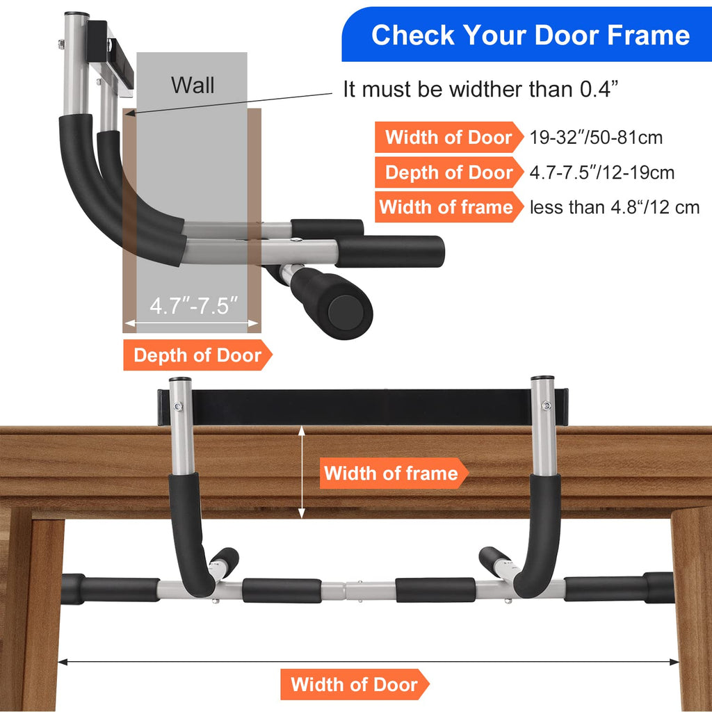 Chin Up Bar Pull Up Bar On Door For Home Fitness Exercise Bar