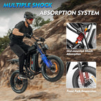 GugoIs Electric Bike for Adults,1000W,32 MPH,48V-15.6AH Battery,Max 25-45 Miles Electric Motorcycle,20 Fat Tire Dirt Bike, SHM 7