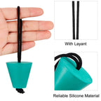 8 Pieces Kayak Scupper Plug Kit Silicone Scupper Plugs Drain Holes Stopper Bung With Lanyard (Green)