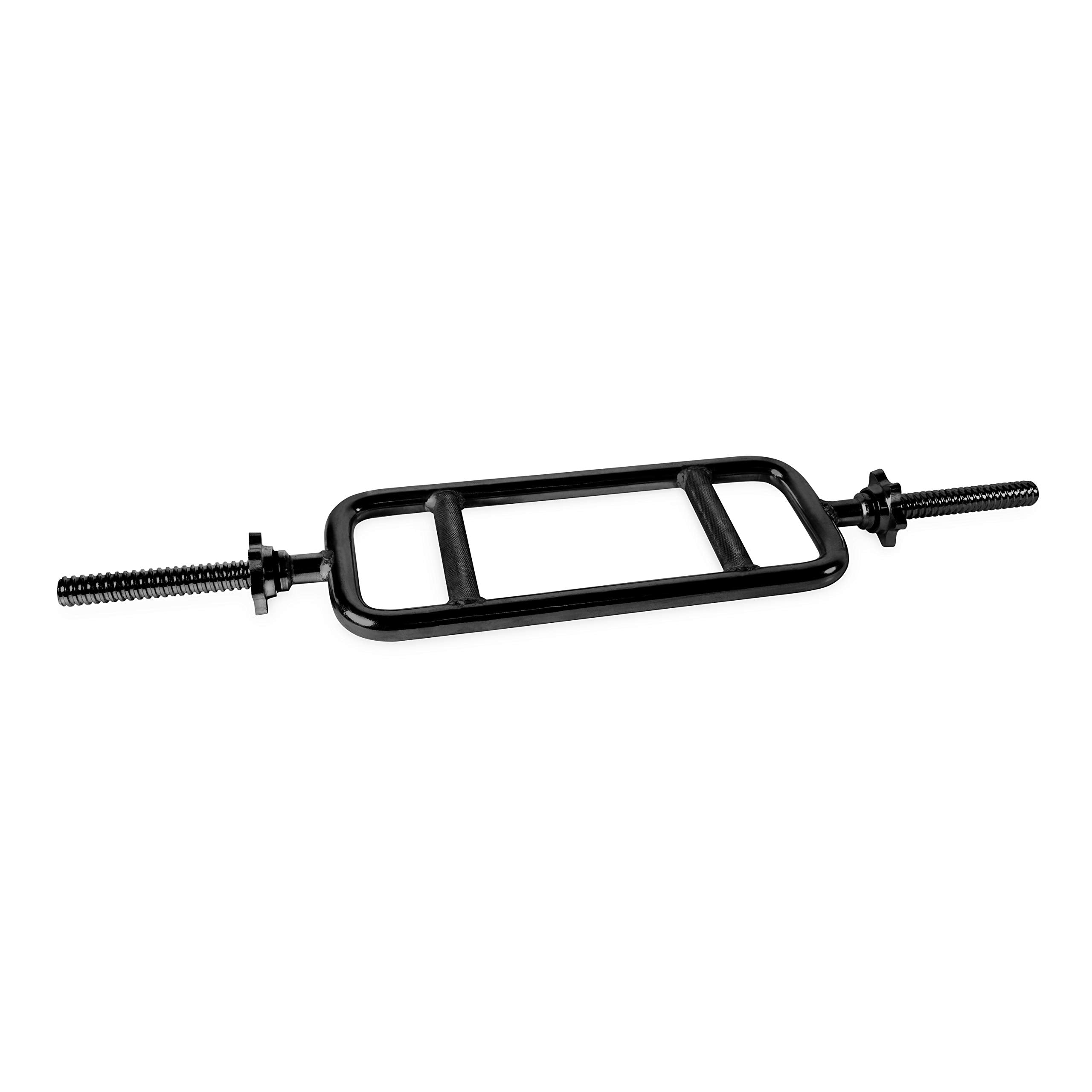 CAP Barbell Standard 1 - Inch Threaded Triceps Bar with Collars, 34 - inches, Black