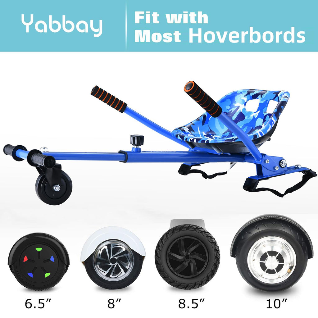 Yabbay Eco-Friendly Hoverboard Seat Attachment - Cool Seat, Swivel Wheel, Adjustable Length - Compatible With 6.5, 8, 8.5, 10 Ho