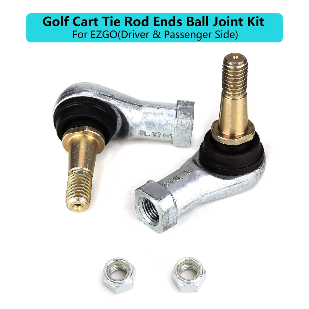 10L0L Golf Cart Tie Rod Ends Ball Joint Kit For Ezgo, (2 Pack) For Ezgo Txt Tie Rod End Fits For Ezgo Golf Cart Electric & Gas C