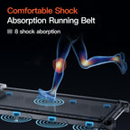 Umay Walking Pad With Incline, Led Light Under Desk Treadmill For Home Office, 2.5 Hp Quiet Portable Walking Treadmills With Rem