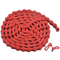 Zonkie Single-Speed Bicycle Chain 1/2 X 1/8 Inch 116 Links (Red, 1/2'' 1/8'' 116 Links)