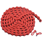 Zonkie Single-Speed Bicycle Chain 1/2 X 1/8 Inch 116 Links (Red, 1/2'' 1/8'' 116 Links)