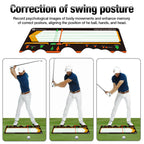Gismelio Golf Training Mat For Beginners  Posture Assistance And Entry-Level Stance Corrector Trainer With Golf Training Aid And