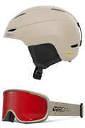Giro Ratio MIPS Snow Helmet/Goggle Combo - (Combo) Matte Stone - Stone Tan Stacked - Size Medium