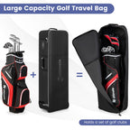 Goplus Golf Travel Bag With Wheels, Portable Golf Club Travel Bag With 3 Pull Handles, Smooth Zipper, Name Card Holder, Anti-Sli