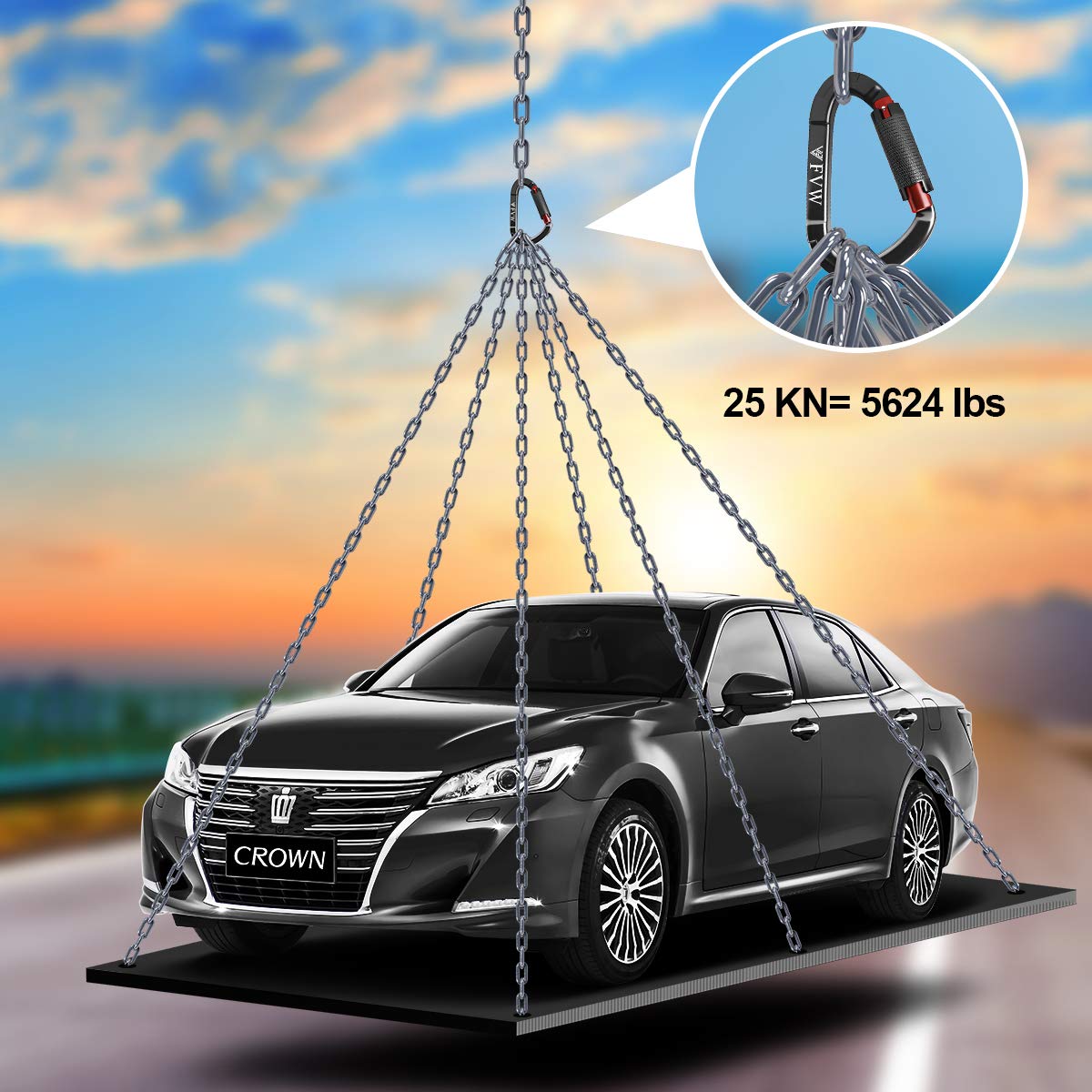 Fvw 10 Pack Auto Locking Rock Climbing Carabiner Clips, 25Kn (5620 Lbs) Heavy Duty Caribeaners For Rappelling Swing Rescue & Gym