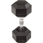 Signature Fitness Rubber Encased Hex Dumbbell, 35Lb Single