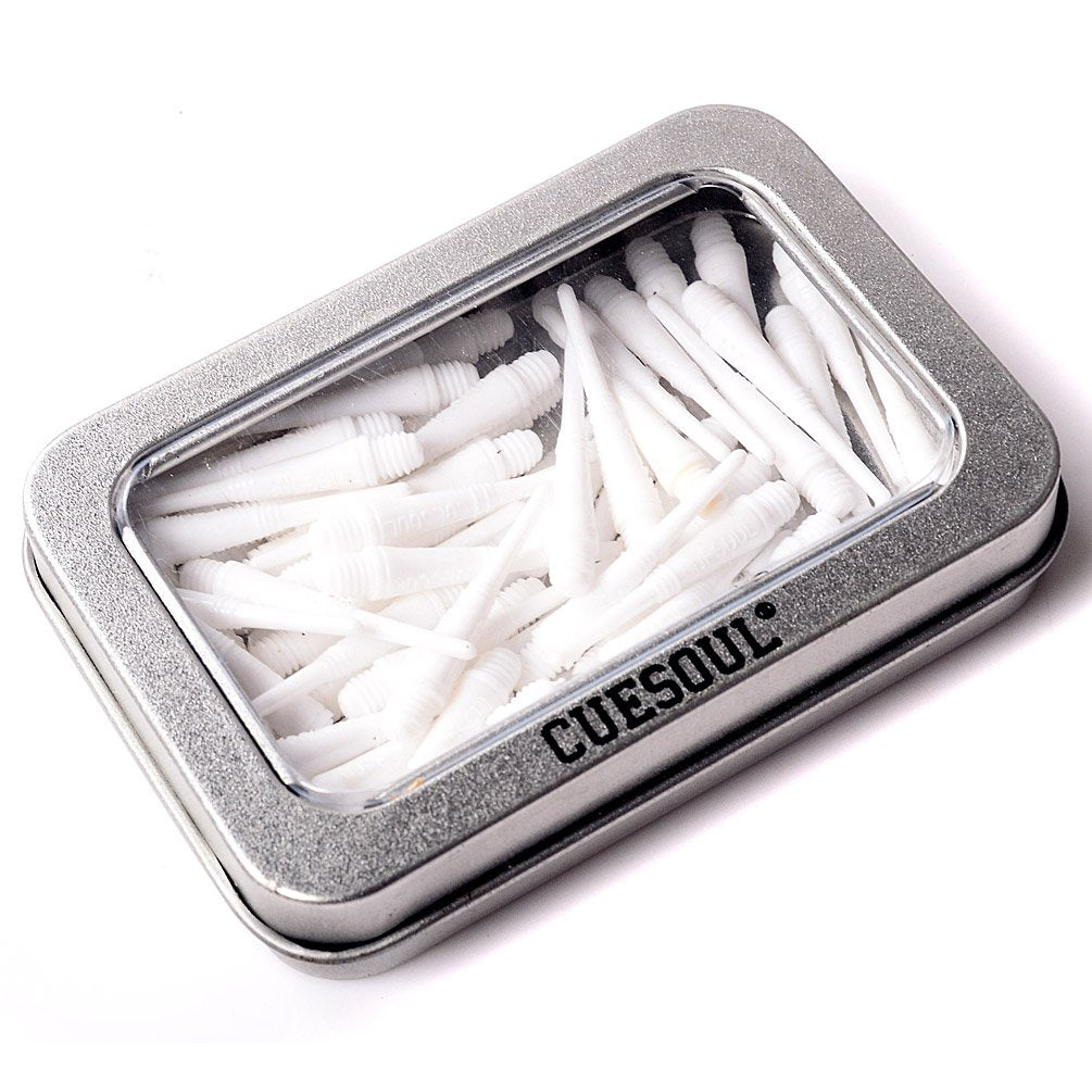 Cuesoul Soft Tip Darts Points 2Ba Thread White,Pack Of 100 Pcs