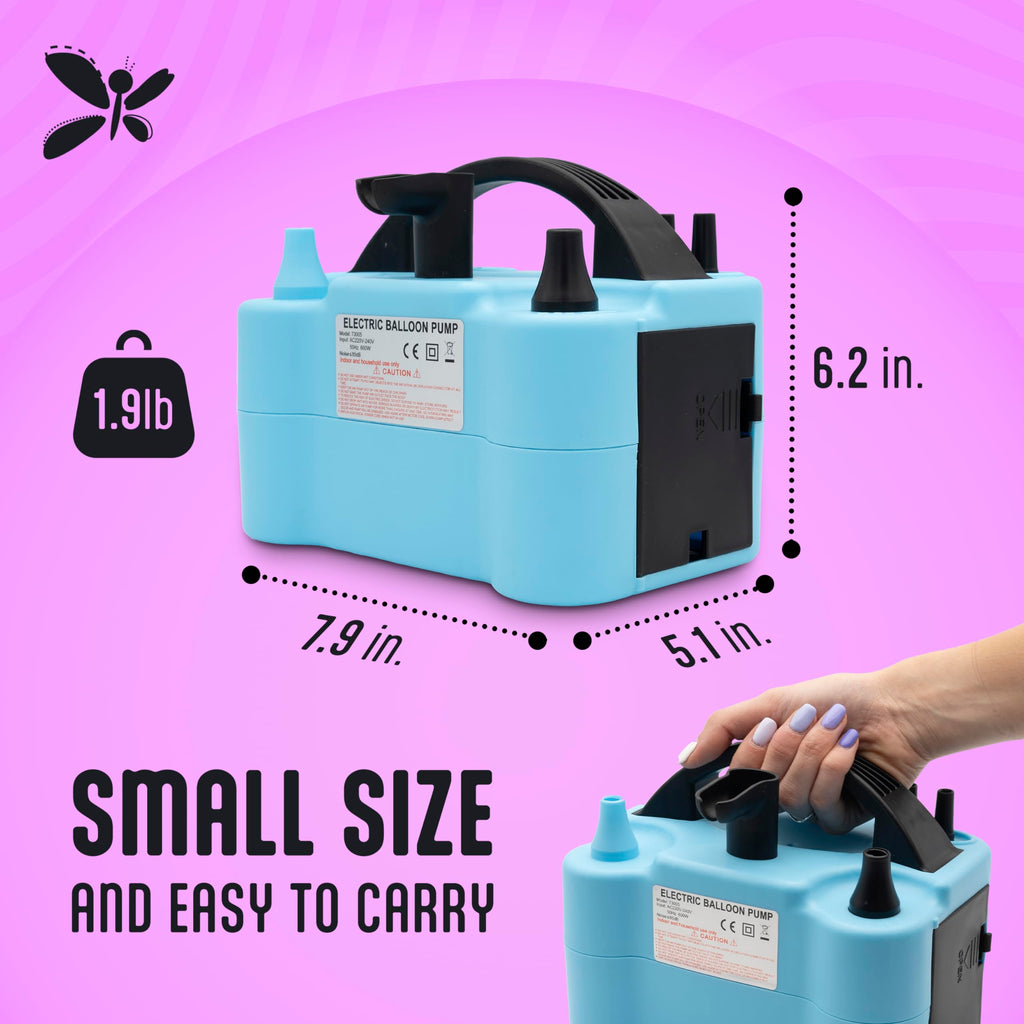 Electric Balloon Pump With Tying Tool | Portable Dual Nozzle Balloon Pump Electric | Balloon Inflator Pump Electric | Air Pump F
