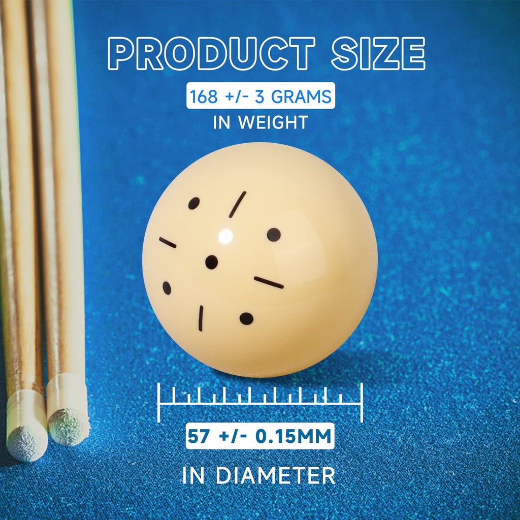 Gse Black Dot & Blue Dot Practice Training Cue Balls, Aaa-Grade Pro Cup Standard Pool Billiard Cue Ball With 6 Dots