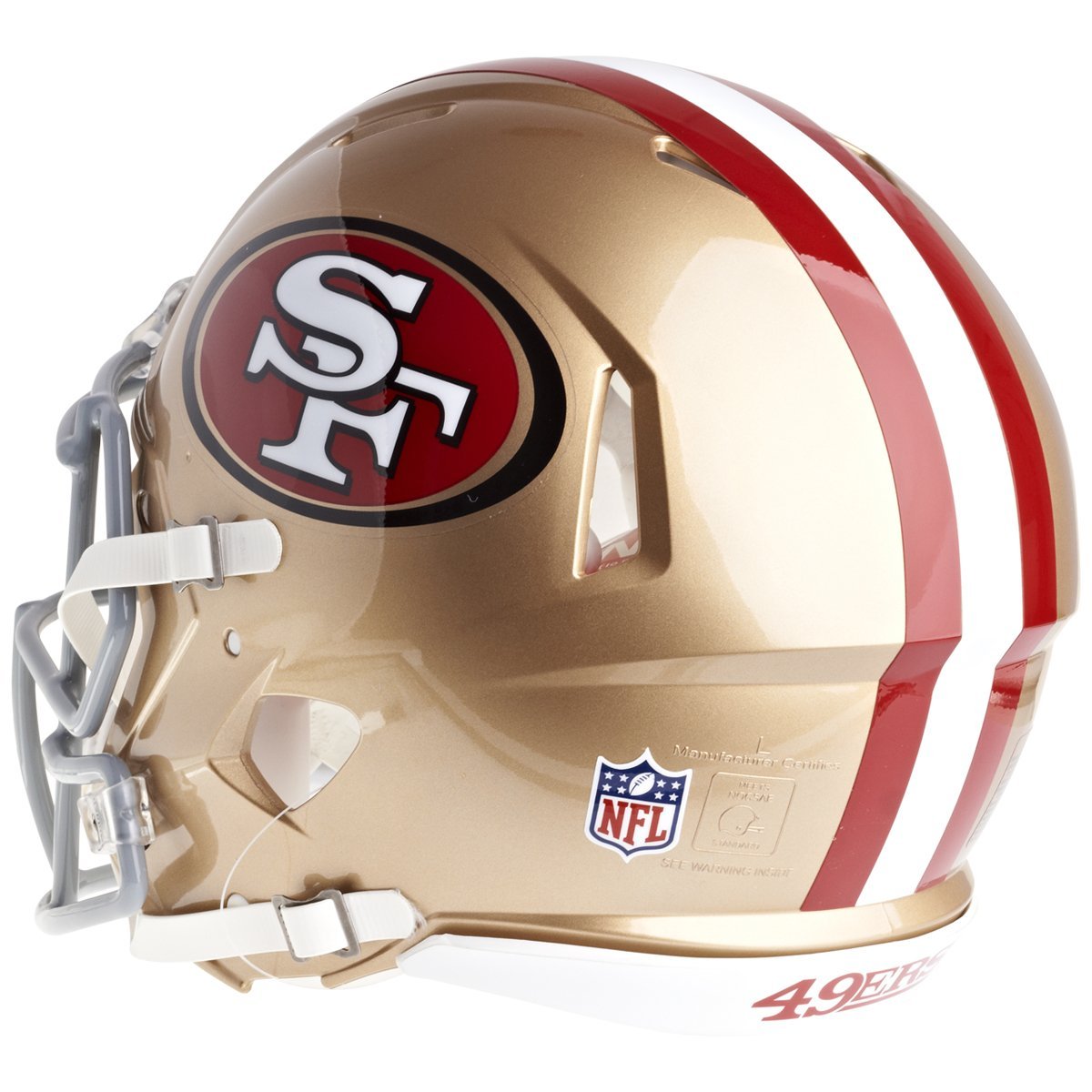 Riddell Nfl San Francisco 49Ers Speed Authentic Football Helmet , Gold , Medium