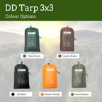 Dd Hammocks - Dd Tarp 3X3 - Coyote Brown (10Ft X 10Ft) - 100% Waterproof - Lightweight & Multifunctional Rainfly Tarp Tent Shelt
