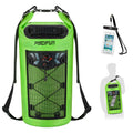 Piscifun Dry Bag, Waterproof Floating Backpack 40L with Waterproof Phone Case for Boating, Kayaking, Fishing, Light Green 40L
