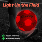 Light Up-Soccer Ball Size 5|Glow In The Dark|Official Size And Weight|Uses 2 Hi-Bright Led Lights|Perfect For A Night Match In T