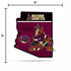 Rico Industries Nhl Arizona Coyotes State Shape Shape Cut Pennant - Home And Living Room D  Cor - Soft Felt Ez To Hang
