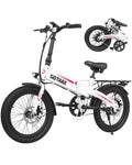 Gotrax R1 20 Folding Electric Bike with 40 Miles (Pedal-assist1) by 48V Battery, 20Mph Power by 350W, Weighs Only 45lbs, LCD Dis
