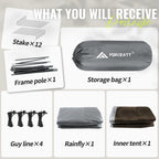 Forceatt Tent For 2 Person Is Waterproof And Windproof, Camping Tent For 3 To 4 Seasons,Lightweight Aluminum Pole Backpacking Te