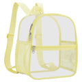 Slumou Clear Backpack for Stadium Events 12x12x6 Sports Backpack Mini Small for Fan, Concert, Beach, Work, Travel & Sporting(Yel