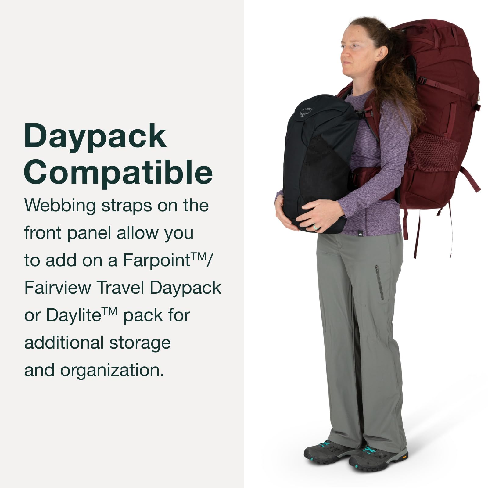 Osprey Fairview Trek 70L Womens Travel Backpack, Night Jungle Blue