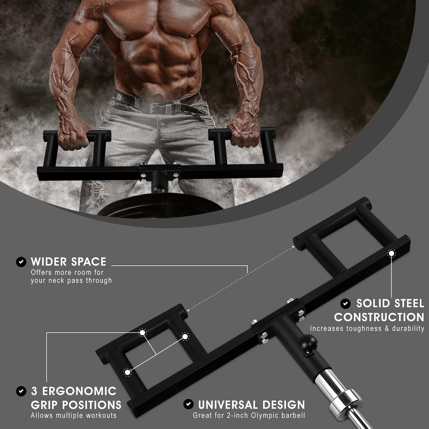 Yes4All Viking Press Attachment - Great Landmine Exercise Equipment For 2-Inch Olympic Barbell