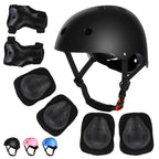 WayEee Kids Bike Helmet Set Skateboard Knee Pads, Helmet Pad Set Protective Gear Set, Adjustable for Girls Kids 3-10 Helmet Elbo