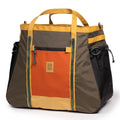 Topo Designs Mountain Gear Bag, Enormous Tote Style Free Standing Bag, Recycled Nylon, Abrasion Resistant (Woodland/Terracotta)