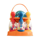 B. Toys- Lets Glow Bowling! - Multicolored Six Pin Toy Bowling Set With Flashing Light-Up Ball & Carrying Caddy For Kids- 2 Year
