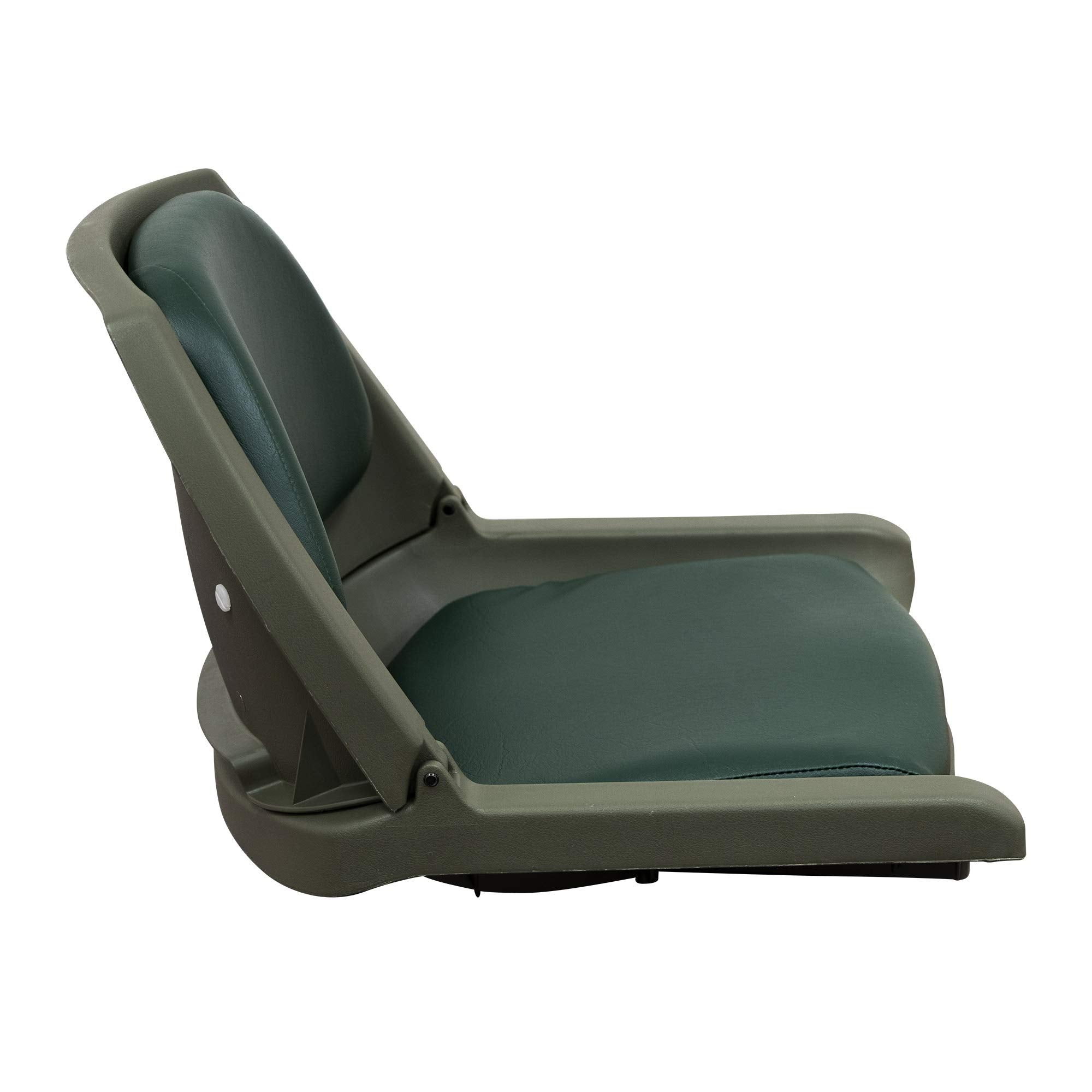Wise 8Wd139 Series Molded Fishing Boat Seat With Marine Grade Cushion Pads, Green Shell, Green Cushion