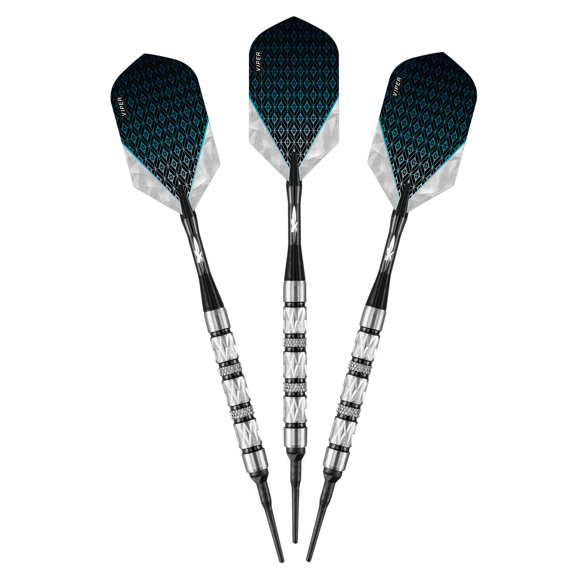Viper Diamond 90% Tungsten Soft Tip Darts With Storage/Travel Case, Black Rings, 16 Grams