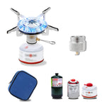Caudblor Portable Camping Stove Burner, Small Backpacking Stoves With Butane Adapter, Lightweight Hiking Stove With Carrying Cas