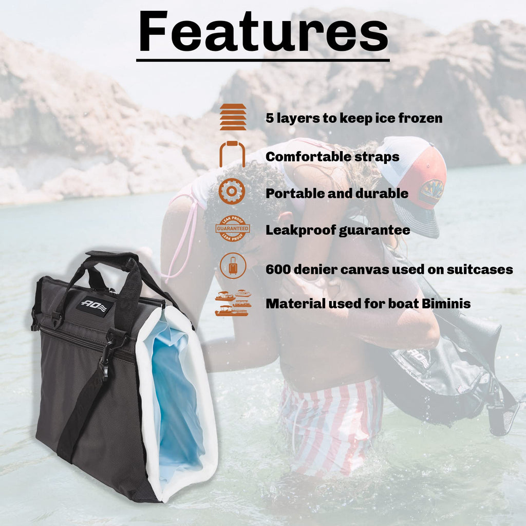 Ao Coolers Aobpbk 18-Pack Backpack Cooler - Black