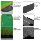 Golf Putting Green Large Golf Mat Practice Indoor Outdoor - 5 X 10 Ft Pro Putting Trainer Golf Game For Home Backyard Office