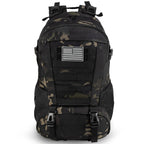 Jueachy Tactical Backpack For Men Hiking Day Pack Molle Military Rucksack Waterproof 30L Edc Bag With Usa Flag Patch Black Cp St