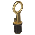Attwood 7524A7 Snap-Handle Drain Plug, For 1-Inch-Diameter Drains, Locks In Place, Brass Handle, Rubber Plug