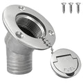 ISURE MARINE 2(50mm) Boat Fuel Deck Fill/Filler with Keyless Cap with Screws, Marine Mirror Polished 316 Stainless Steel Hardwar