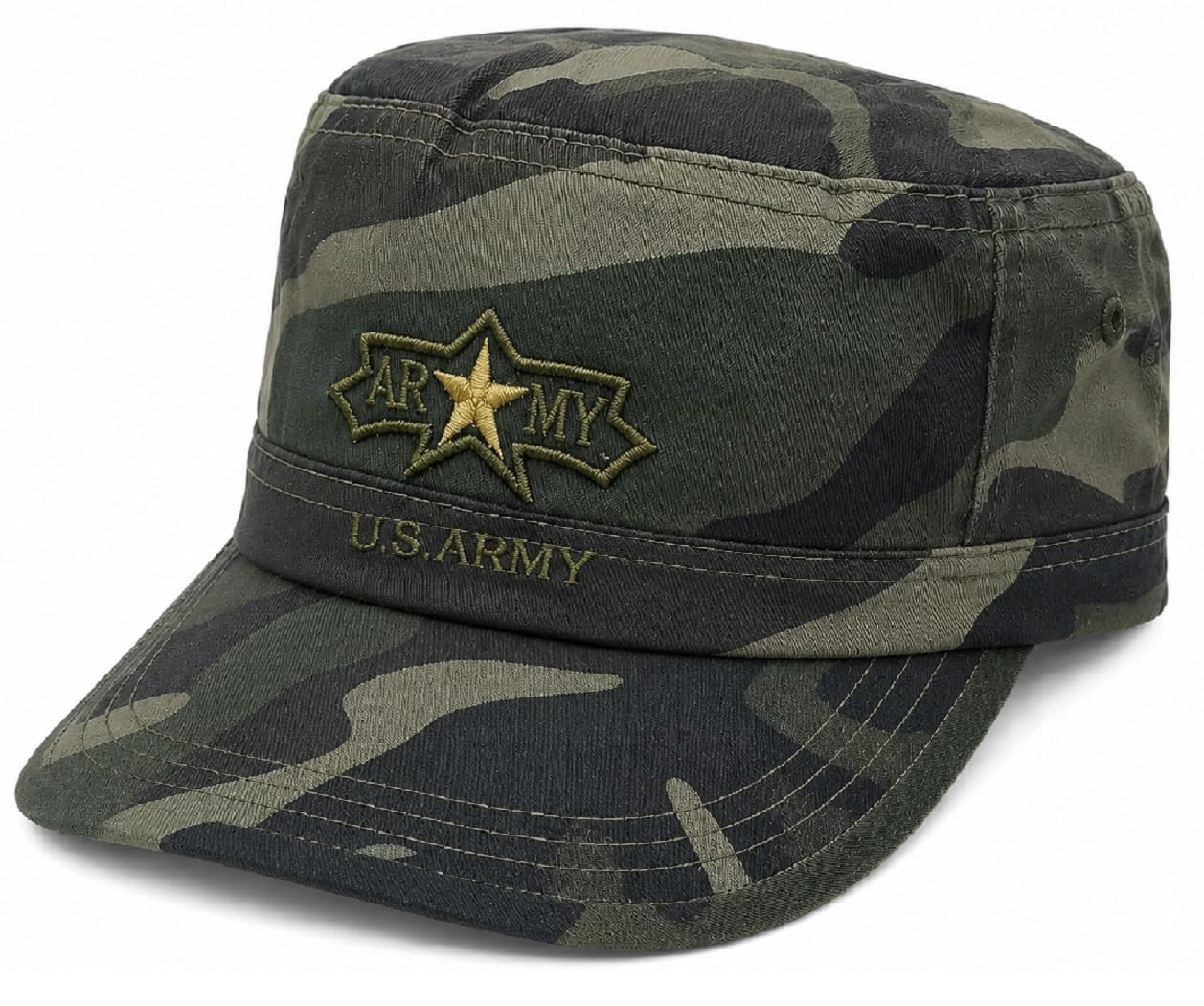 Zacharias MenS Cotton Camouflage Printed Adjustable Baseball Cap Ha28 (Green_Free Size) (Pack Of 1)